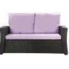Setgarden Coussins de canapé meubles de jardin en résine tressée Violet, Coussins balançoire 140x60x50cm Coussin de banc de jardin extérieur* Coussin Palette