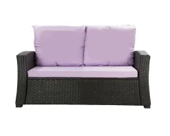 Setgarden Coussins de canapé meubles de jardin en résine tressée Violet, Coussins balançoire 140x60x50cm Coussin de banc de jardin extérieur* Coussin Palette