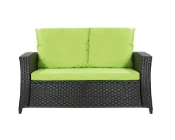 Clearance Setgarden Coussins de canapé meubles de jardin en résine tressée 120x50x50cm Citron, Coussins balançoire Coussin pour banquette 2 places
