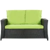 Clearance Setgarden Coussins de canapé meubles de jardin en résine tressée Citron, Coussins balançoire 110x50x50 Coussin pour banquette 2 places
