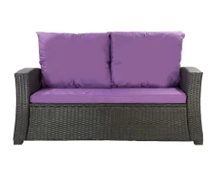 Setgarden Coussins de canapé meubles de jardin en résine tressée Violet Coussins balançoire 160x60x50cm Coussin de banc de jardin 3 places* Coussin Palette