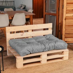 Online Bananair Coussins palette assise en polyester 120x80x15 cm gris