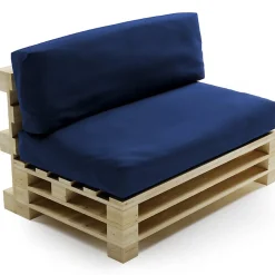 Bananair Coussins Palette Déhoussable Imperméable LOT 120x80cm/120x40cm Bleu* Coussin Palette
