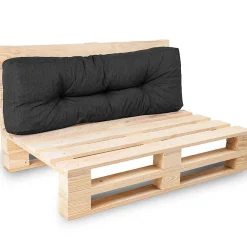 New Bananair Coussins palette dossier en polyester 120x40x15 cm noir