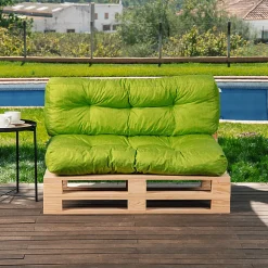 Sale Bananair Coussins palette lot en polyester 120x80x15 cm vert