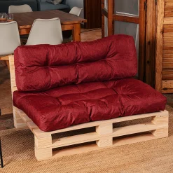 Sale Bananair Coussins palette lot en polyester 120x80x15 cm rouge