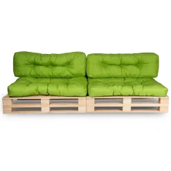 Best Bananair Coussins Palette lot x2 en polyester 120x80cm/120x40cm Vert