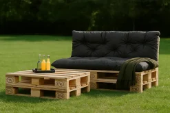 Setgarden Coussins palettes 120x60 / 120x60cm coussins de palette Anthracite, coussins de canapé de jardin, coussin palette exterieur* Coussin Palette
