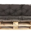 Setgarden Coussins palettes 120x80 / 120x40cm coussins de palette Noir, coussins de canapé de jardin, coussin palette exterieur* Coussin Palette