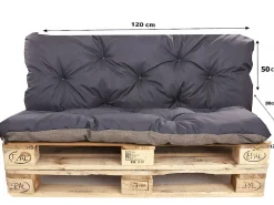 Best Setgarden Coussins palettes 120x80 / 120x50cm coussins de palette Bleu foncé, coussins de canapé de jardin, coussin palette exterieur