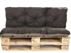 Setgarden Coussins palettes 120x60 / 120x50cm coussins de palette Noir, coussins de canapé de jardin, coussin palette exterieur* Coussin Palette