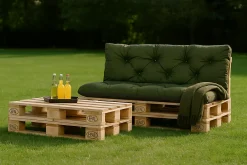 Setgarden Coussins palettes 120x80 / 120x50cm coussins de palette Vert, coussins de canapé de jardin, coussin palette exterieur* Coussin Palette