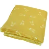 Poyet Motte Couverture bébé aux impressions de lapins (75x100 cm - Jaune)* Plaid Canapé