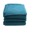 Toison d'Or Couverture en laine mélangée - Effet denim (180x240 cm - Turquoise)* Plaid Laine