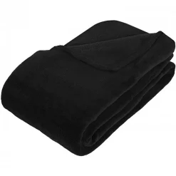 Sale Atmosphera Couverture microfibre 180 x 230 cm noir polyester