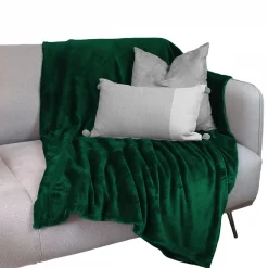 Vivezen Couverture, plaid polaire 150 x 200 cm en flanelle ultra doux - Vert -* Plaid Canapé