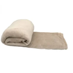 Vivezen Couverture, plaid polaire 220 x 240 cm en flanelle ultra doux - Beige -* Plaid