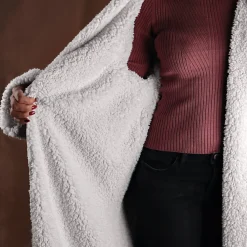 Vivezen Couverture polaire, plaid intégral avec manches et poche - 140 x 210 cm - Sherpa et flanelle - Adulte - Gris -* Plaid Canapé