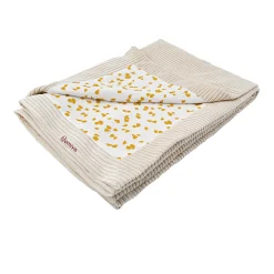 Domiva Couverture réversible esprit safari pour bébé (75x100 cm - Beige)* Plaid Canapé