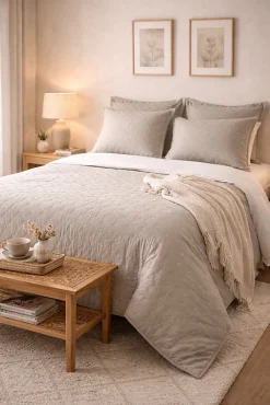 Eden Couvre lit + taies Collection Chloé* Plaid Canapé
