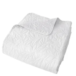 Clearance Home Maison Couvre-lit microfibre à motif floral (240x220 cm - Blanc)