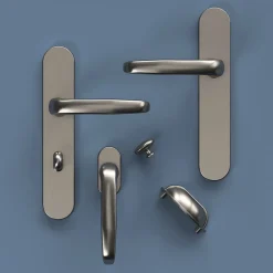 GoodHome Crémone de fenêtre Govlin aluminium gris chromé L.13cm* Poignée De Fenêtre