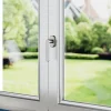 GoodHome Crémone de fenêtre Minzh aluminium gris chromé L.12cm* Poignée De Fenêtre
