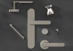 GoodHome Crémone de fenêtre Minzh aluminium gris chromé L.12cm* Poignée De Fenêtre