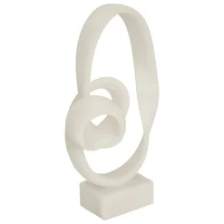 Outlet Atmosphera Créateur D'Intérieur Déco à poser Louan H.45cm résine blanc - Atmosphera