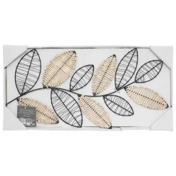 Atmosphera Créateur D'Intérieur Déco murale Aurore en métal & rotin 56x29cm noir - Atmosphera* Tableau Déco