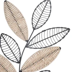 Atmosphera Créateur D'Intérieur Déco murale Aurore en métal & rotin 56x29cm noir - Atmosphera* Tableau Déco
