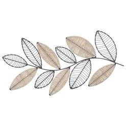 Atmosphera Créateur D'Intérieur Déco murale Aurore en métal & rotin 56x29cm noir - Atmosphera* Tableau Déco