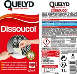 Discount Quelyd Décolleur de papier peint Dissoucol - surface de couverture 560 m² - contenance 1 L - 30611655