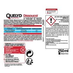 Quelyd Décolleur de papier peint Dissoucol - surface de couverture 140 m² - contenance 0,25 L - 30611831* Colle Papier Peint