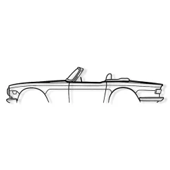 Shape Paris DÉCORATION MURALE EN MÉTAL - Silhouette de voiture - TR6 1971 - 80 cm - Édition limitée* Objet Décoratif Mural