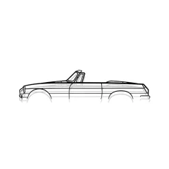 Shape Paris DÉCORATION MURALE EN MÉTAL - Silhouette de voiture - MG B Cabriolet 1970 - 80 CM* Objet Décoratif Mural