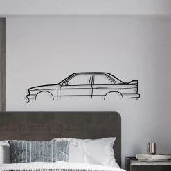 Shape Paris DÉCORATION MURALE EN MÉTAL - Silhouette de voiture - M3 E30* Objet Décoratif Mural