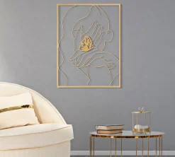 Discount Mauro Ferretti Décoration murale en métal Hands on face 60x1x80 cm