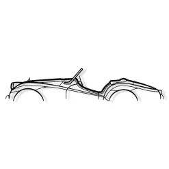 Shape Paris DÉCORATION MURALE EN MÉTAL - Silhouette de voiture - TR3A 1959 - 80 cm - Édition limitée