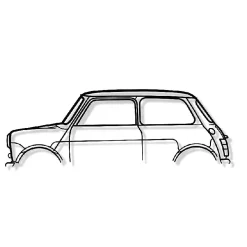Shape Paris DÉCORATION MURALE EN MÉTAL - Silhouette de voiture - Mini - 100 CM