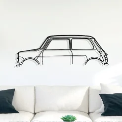 Shape Paris DÉCORATION MURALE EN MÉTAL - Silhouette de voiture - Mini - 100 CM