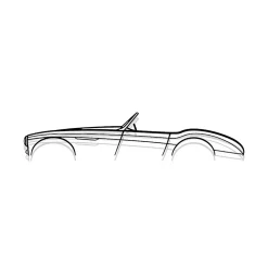 Sale Shape Paris DÉCORATION MURALE EN MÉTAL - Silhouette de voiture emblématique britannique 1954 - 120 CM