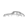 Shape Paris DÉCORATION MURALE EN MÉTAL - Silhouette de voiture - MG B GT 1969 - 120 CM* Objet Décoratif Mural