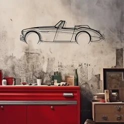 Sale Shape Paris DÉCORATION MURALE EN MÉTAL - Silhouette de voiture emblématique britannique 1966 - 100 CM