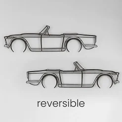 Sale Shape Paris DÉCORATION MURALE EN MÉTAL - Silhouette de voiture emblématique britannique 1966 - 100 CM