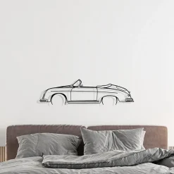 Shape Paris DÉCORATION MURALE EN MÉTAL - Silhouette de voiture - 356 Speedster California - 80 cm - Édition limitée* Objet Décoratif Mural