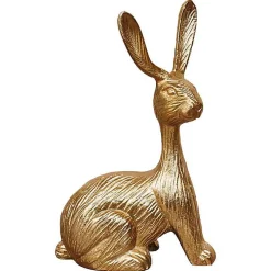 Chehoma Décoration Pierre lapin laiton 25x10x15cm* Statue Décorative