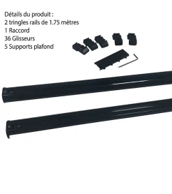 Hot Secodir DECORAIL - Tringle Rail Rideau Discret 3.5 m - Aluminium