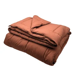 Toison d'Or Dessus de lit matelassé peau de pêche Oekotex (160x240 cm - Cuivre)