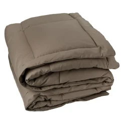 Toison d'Or Dessus de lit matelassé peau de pêche Oekotex (220x240 cm - Taupe)* Plaid Canapé